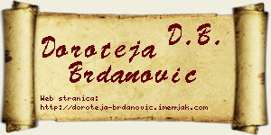 Doroteja Brdanović vizit kartica